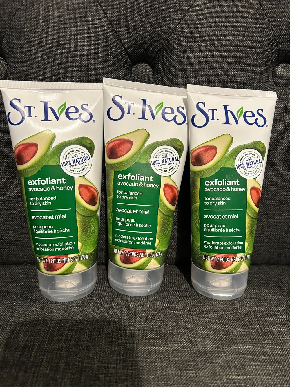 NEW 🆕 Lot of THREE St Yves Exfoliant Avocado & Honey Facial Scrub - Green